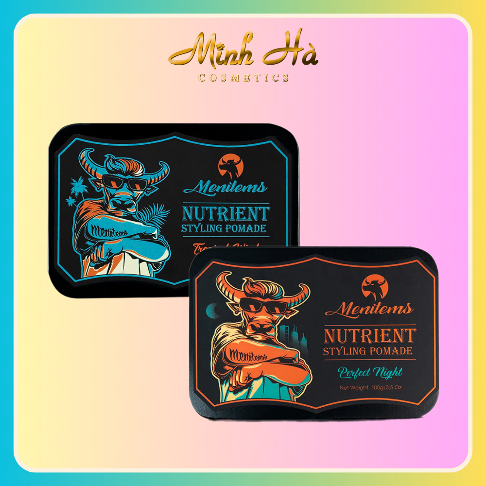 Sáp tạo kiểu tóc Menitems Nutrient Styling Pomade 50g tạo kiểu dễ dàng, độ phồng tốt và có độ giữ nếp cao