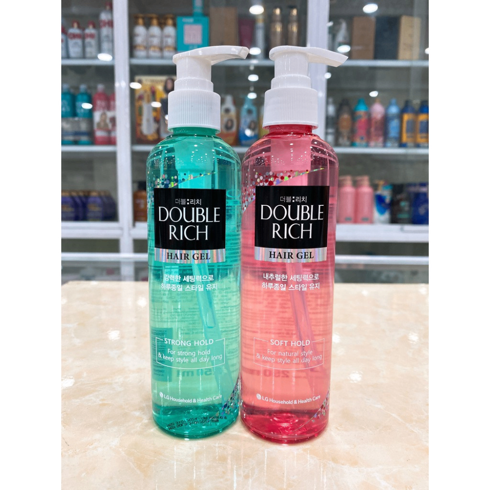 Gel tạo kiểu tóc Double Rich Hair Gel Soft Hold 250ml giữ nếp tự nhiên