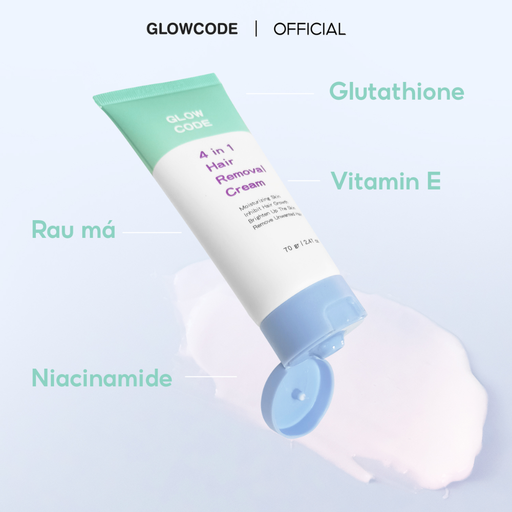 Kem tẩy lông Glowcode 4in1 Hair Removal Cream 70g