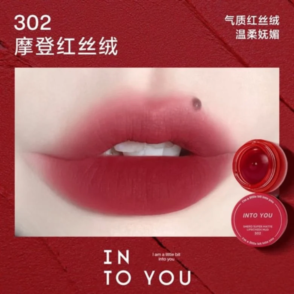 Son bùn hũ Into You Shero Super Matte 5g mịn môi lâu trôi lên màu chuẩn
