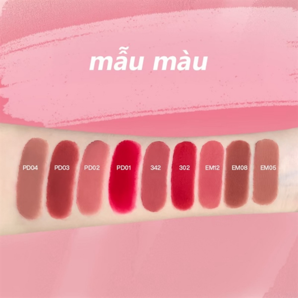 Son bùn hũ Into You Shero Super Matte 5g mịn môi lâu trôi lên màu chuẩn