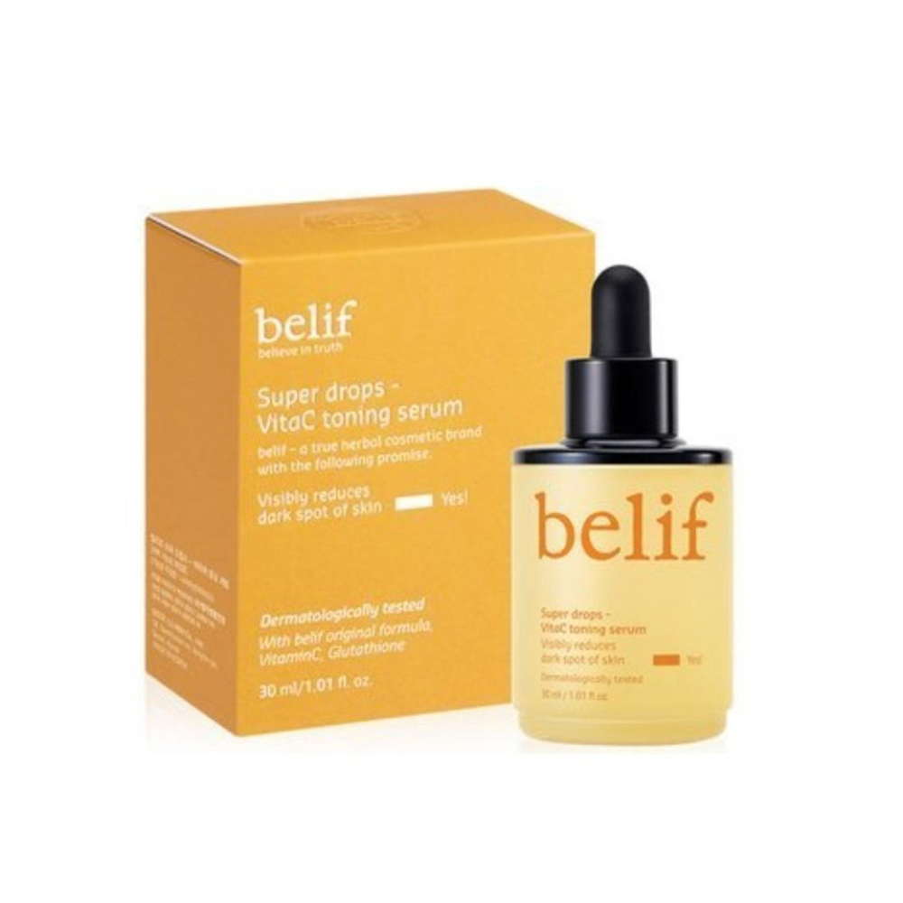 Tinh chất dưỡng trắng da, mờ thâm belif Vita C Toning 30ml (Màu vàng)