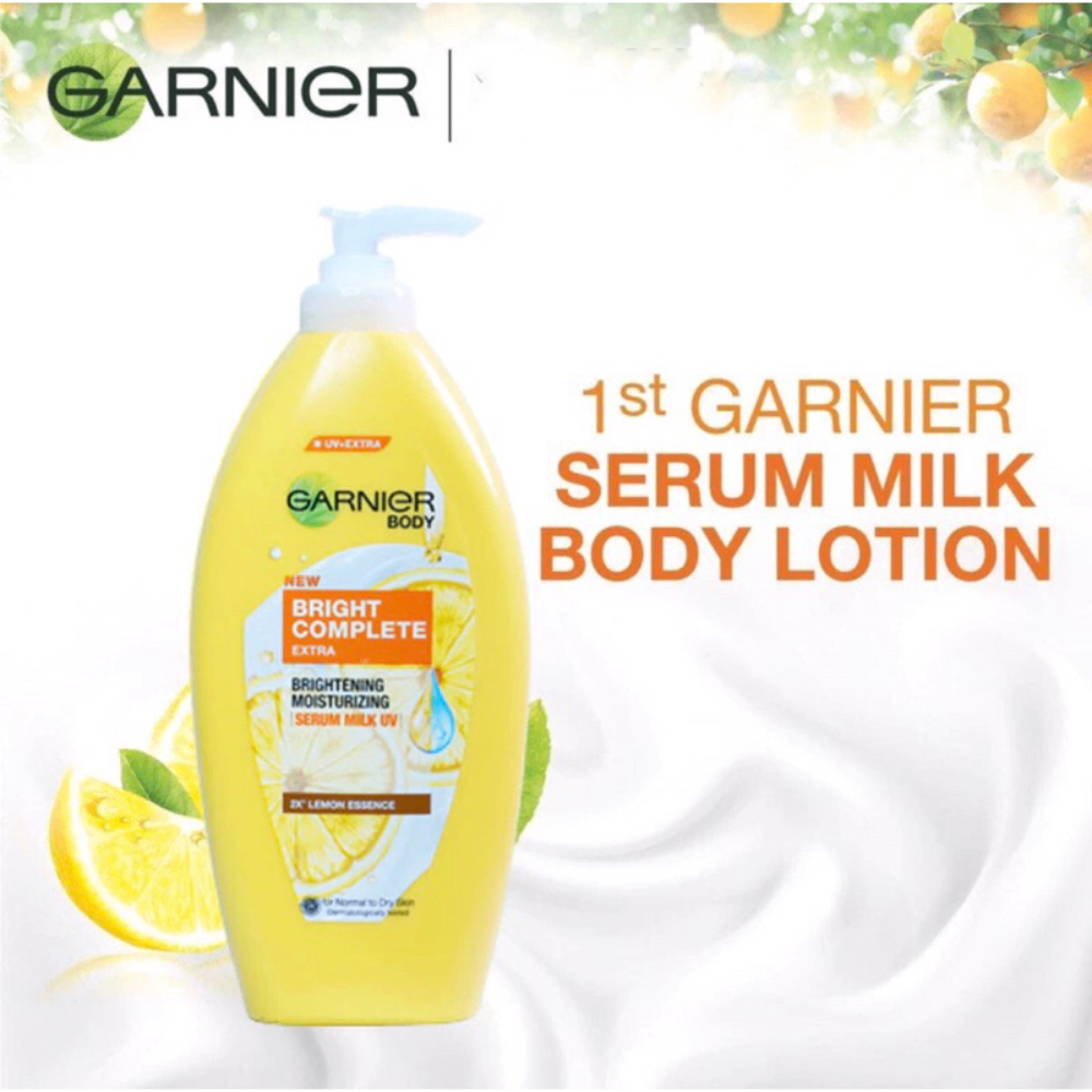 Sữa dưỡng thể Garnier Sakura Glow + Bright Complete Extra 400ml nuôi dưỡng làn da trắng hồng rạng rỡ