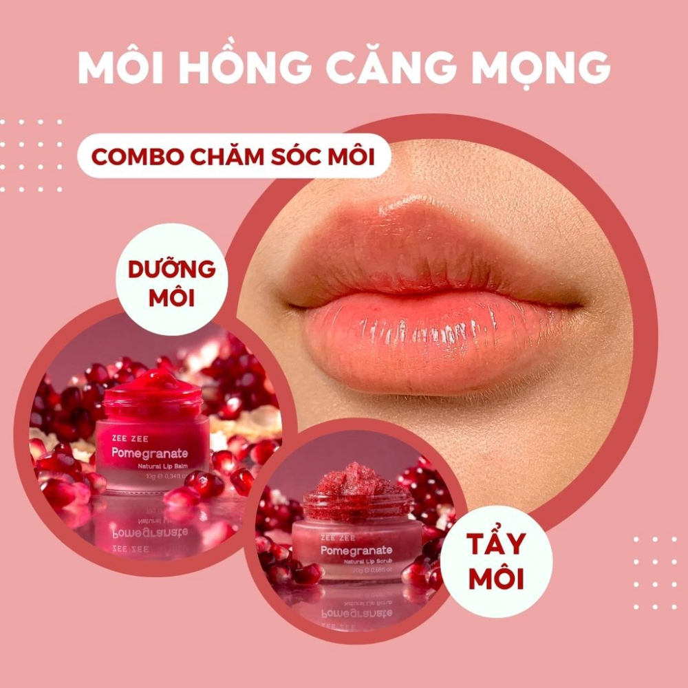 Son dưỡng môi ZEE ZEE chiết xuất lựu đỏ 10g