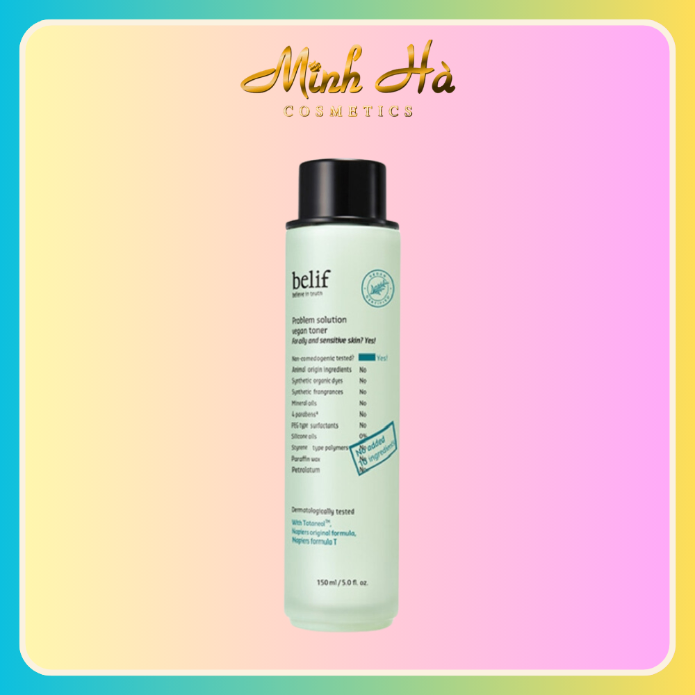 Nước hoa hồng Belif problem solution vegan toner 150ml