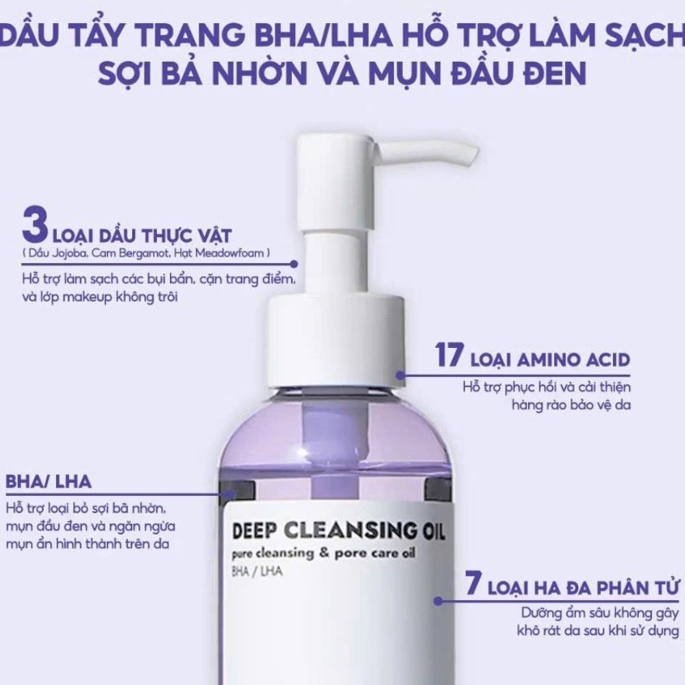 Dầu tẩy trang Frankly deep cleansing oil 200ml