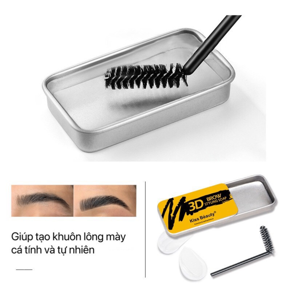 Sáp định hình lông mày Kiss Beauty 3D Brow Styling Soap 10g
