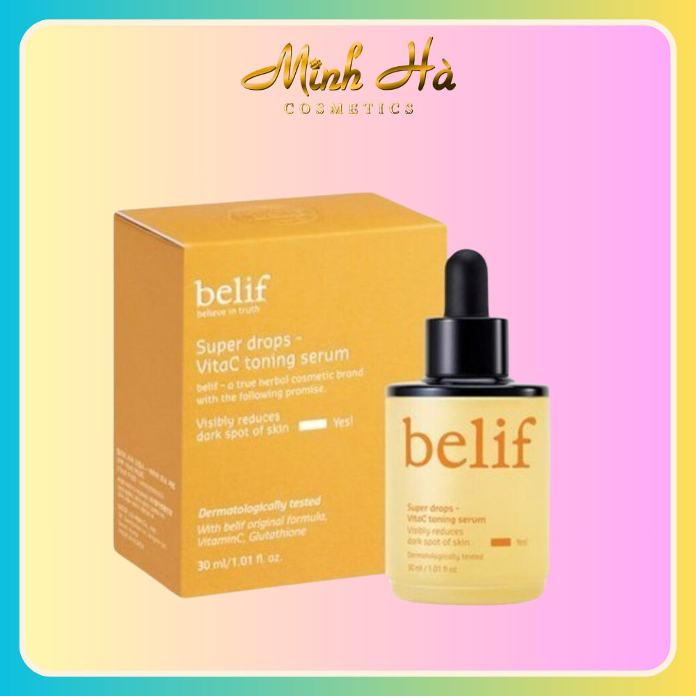 Tinh chất dưỡng trắng da, mờ thâm belif Vita C Toning 30ml (Màu vàng)