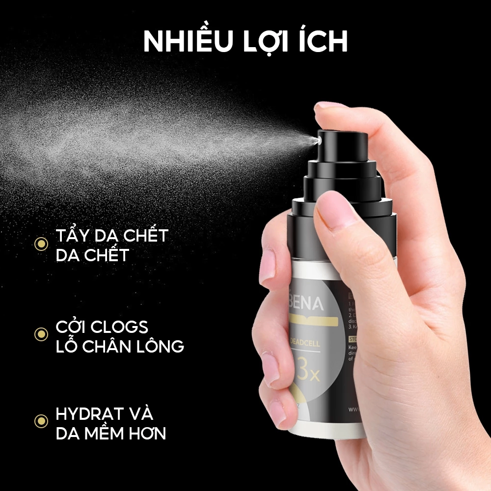 Tẩy tế bào chết dạng xịt Lanbena Exfoliating Peel Spray 3x 30ml