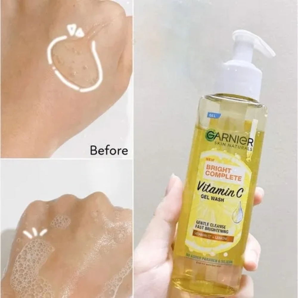 Gel rửa mặt Garnier Skin Naturals Bright Complete Vitamin C 120ml
