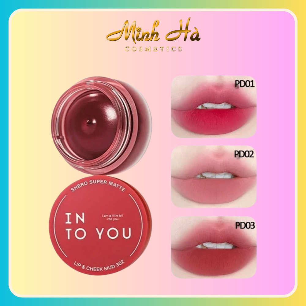Son bùn hũ Into You Shero Super Matte 5g mịn môi lâu trôi lên màu chuẩn