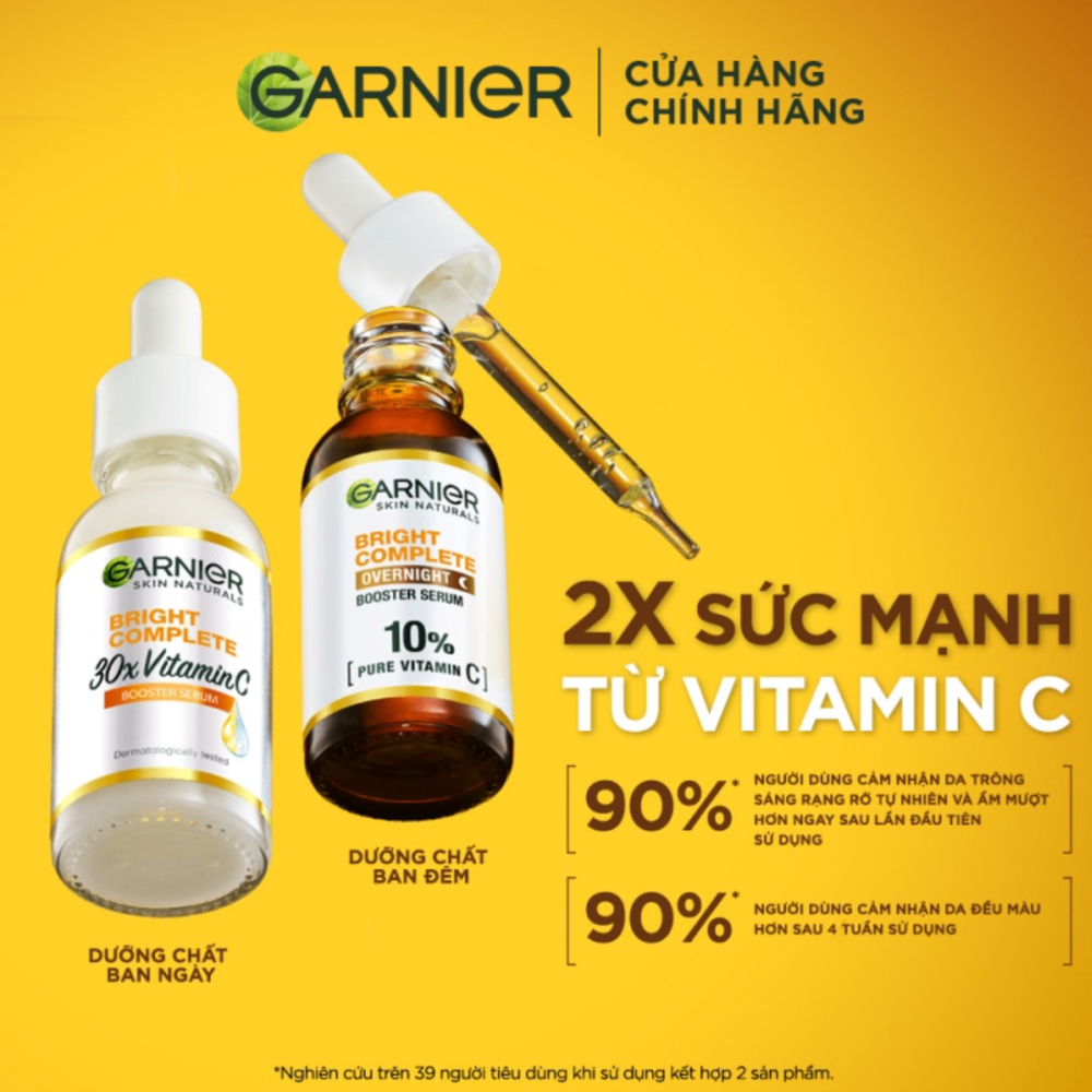 Tinh chất dưỡng trắng da mờ thâm Garnier Vitamin C 30ml