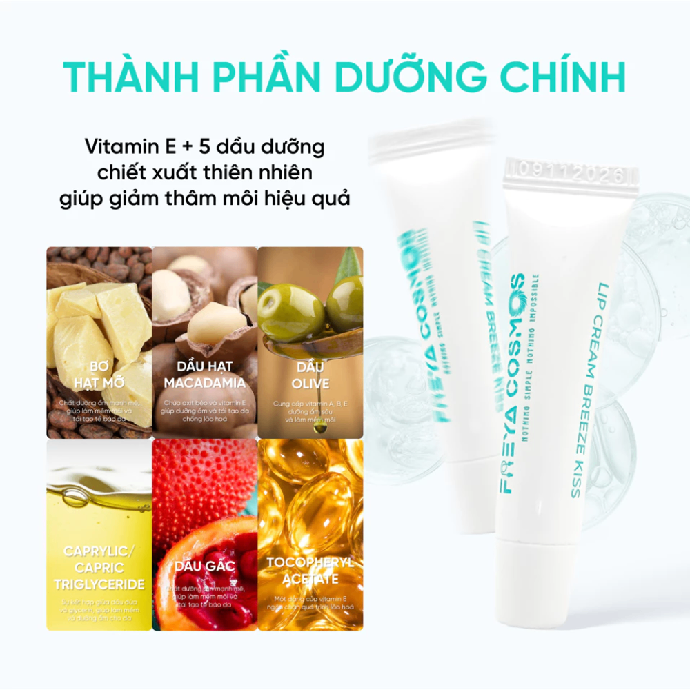 Son dưỡng môi Freya Cosmos Lip Cream Breeze Kiss #009