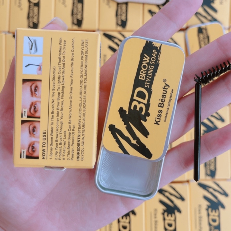 Sáp định hình lông mày Kiss Beauty 3D Brow Styling Soap 10g
