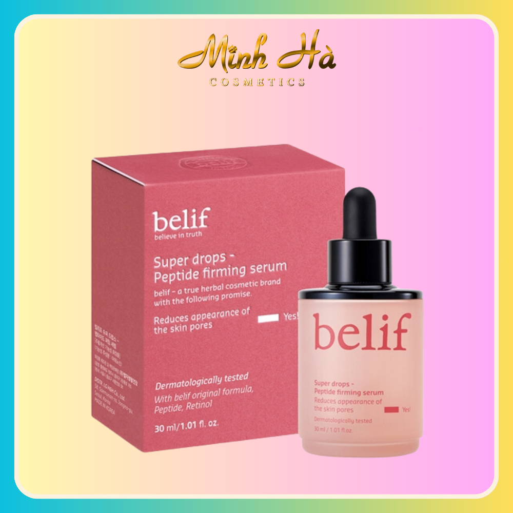 Tinh chất dưỡng da, chống lão hóa Belif peptide firming 30ml #Hồng