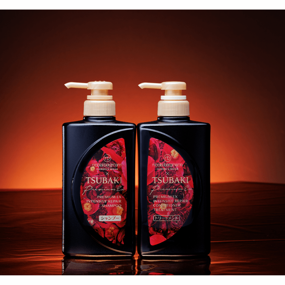 Bộ dầu gội & xả Tsubaki Nicolai Bergmann PREMIUM EX 400ml (màu đen đỏ)