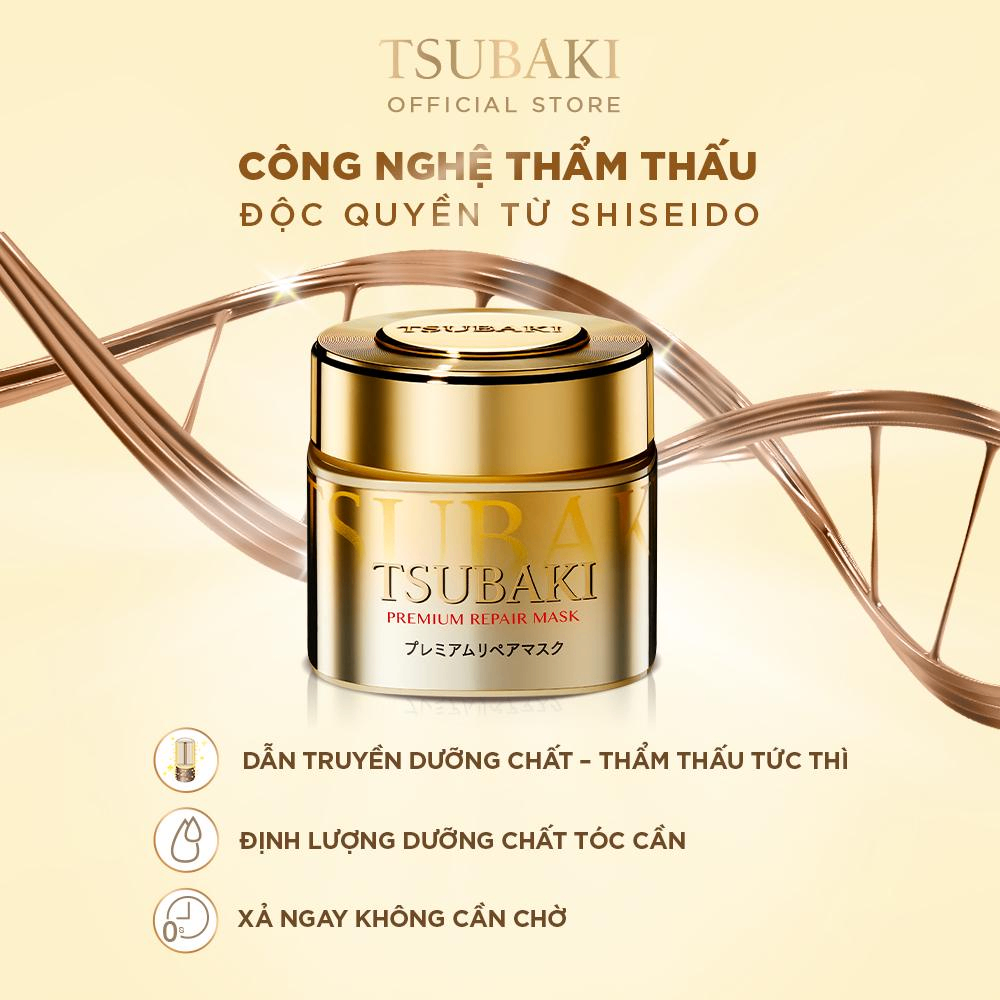 Mặt nạ tóc Tsubaki Premium Repair Mask 180g phục hồi dưỡng ẩm cho tóc luôn mềm mượt