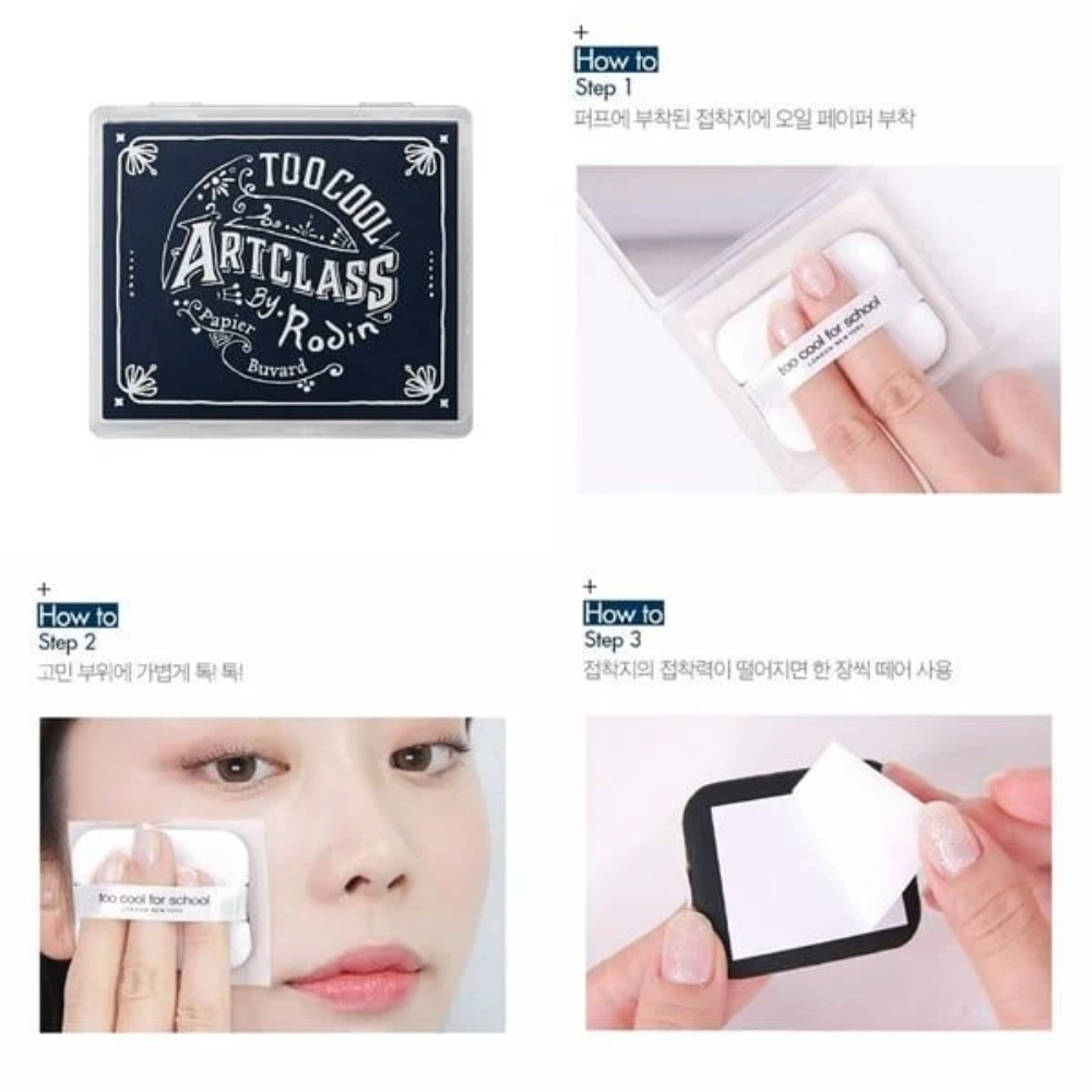 Giấy Thấm Dầu Too Cool For School Artclass By Rodin Finish Setting Oil Paper 50 tờ + 50 tờ refill