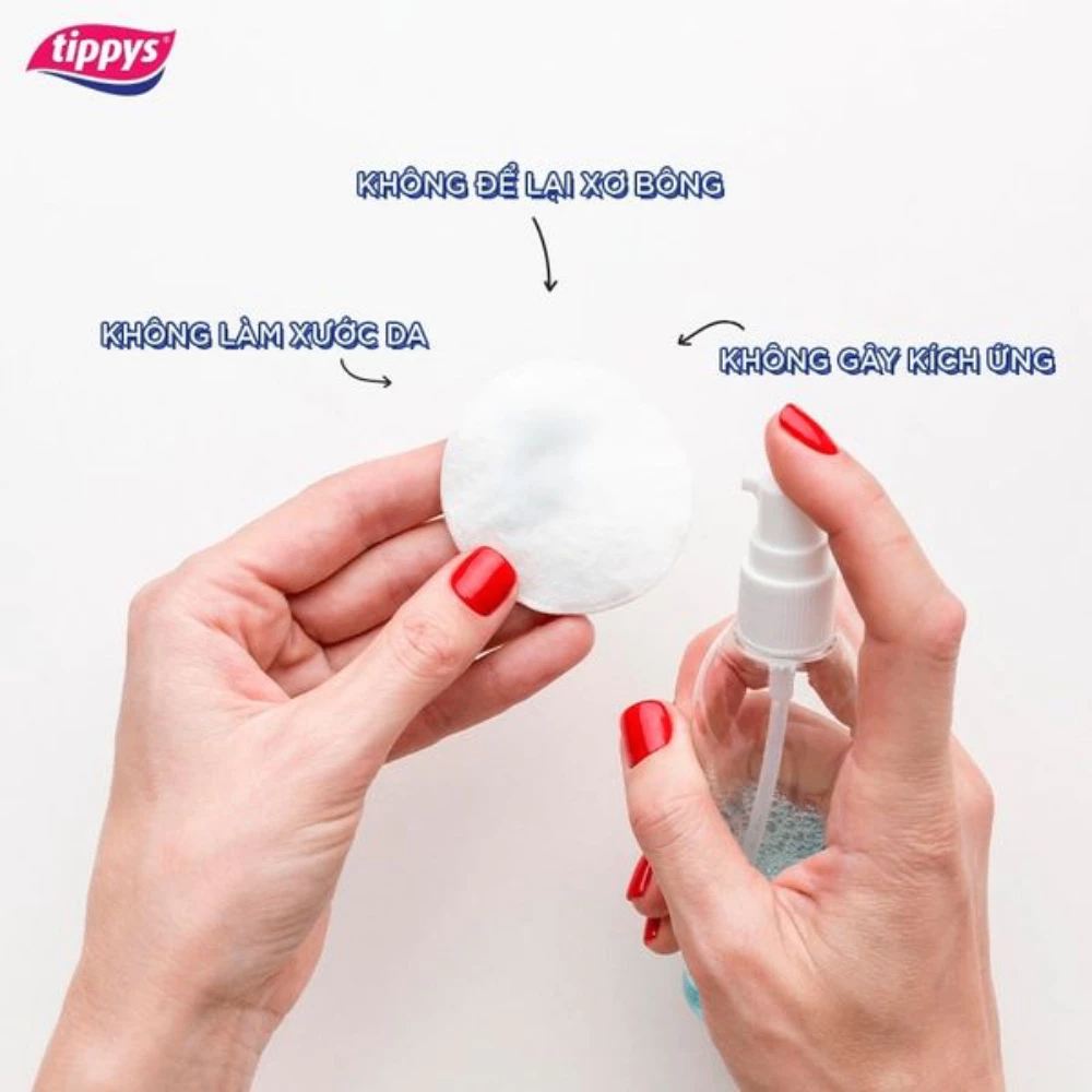 Bông tẩy trang Tippys 120 miếng