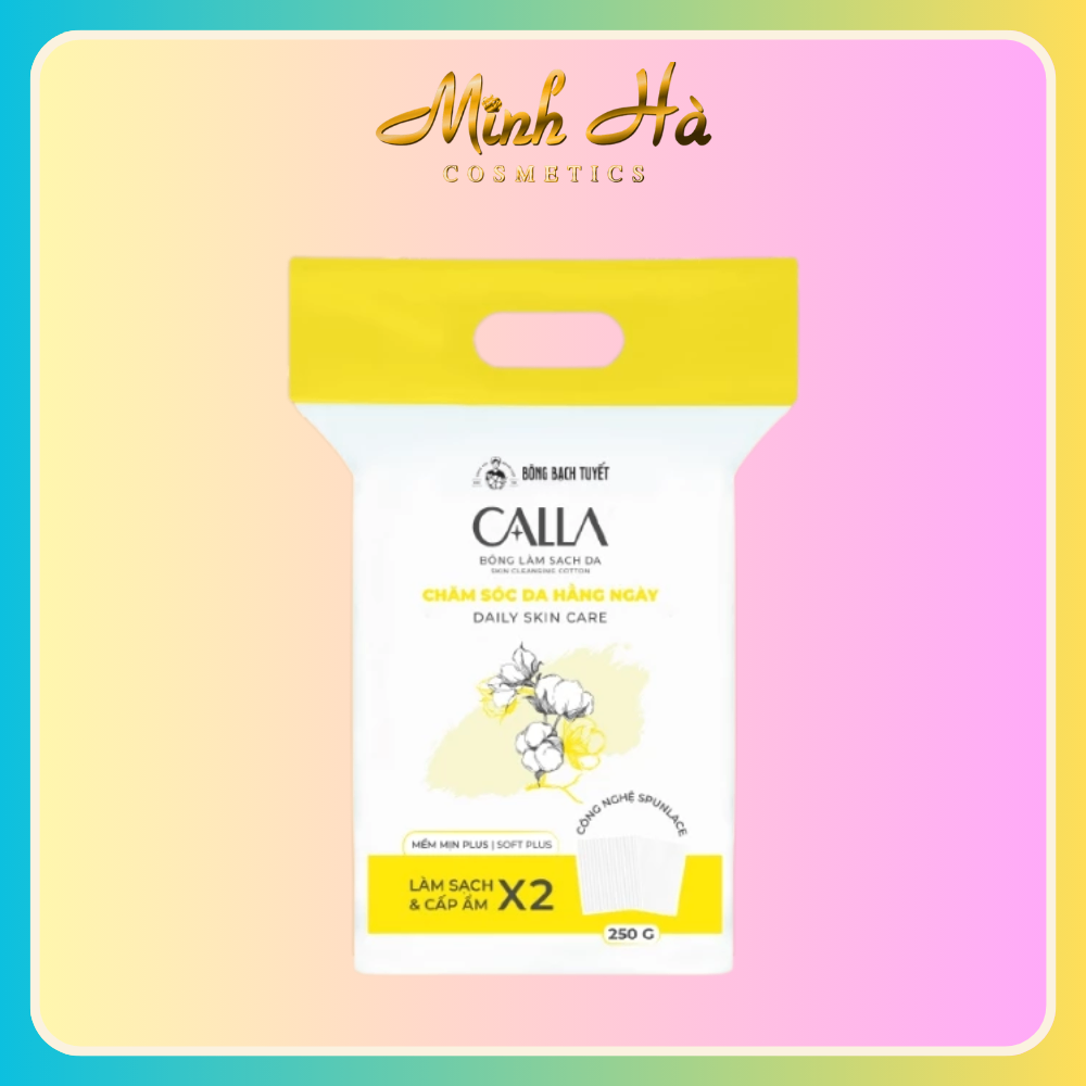 Bông tẩy trang Bông Bạch Tuyết Calla 250g chất bông mềm mịn làm sạch sâu