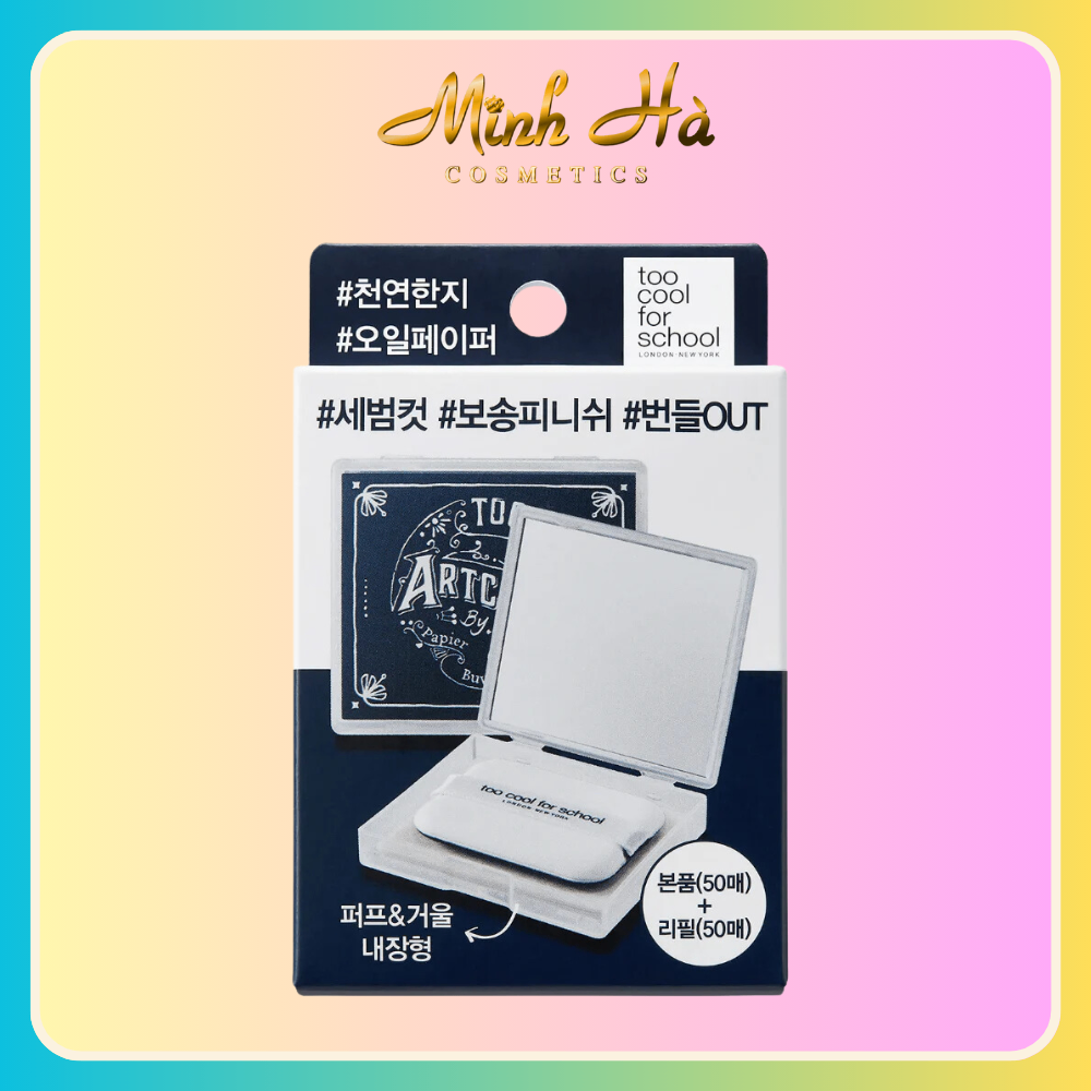 Giấy Thấm Dầu Too Cool For School Artclass By Rodin Finish Setting Oil Paper 50 tờ + 50 tờ refill