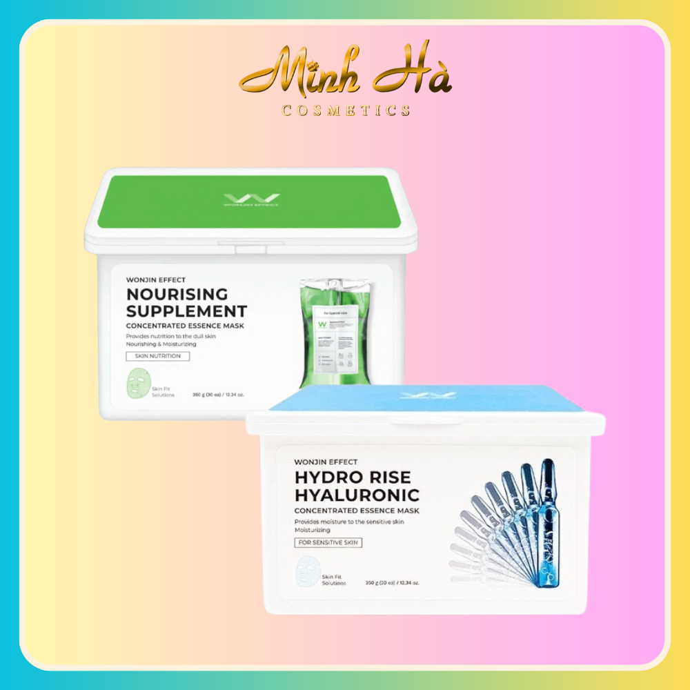 Hộp 30 miếng mặt nạ Wonjin Hydro Rise/Nourising Supplement Mask 350g cấp ẩm phục hồi da