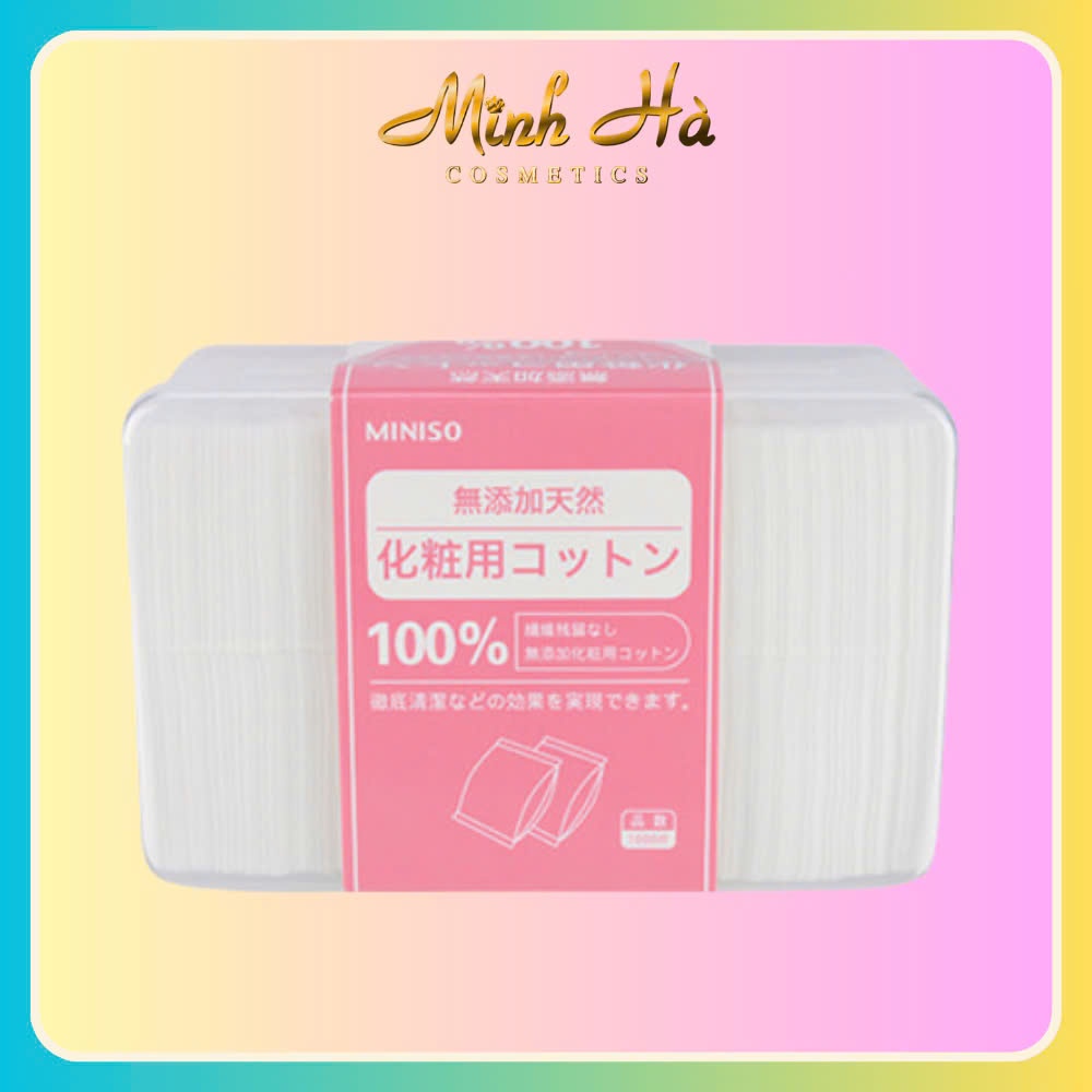 Hộp bông tẩy trang MINISO 1000 miếng mỏng