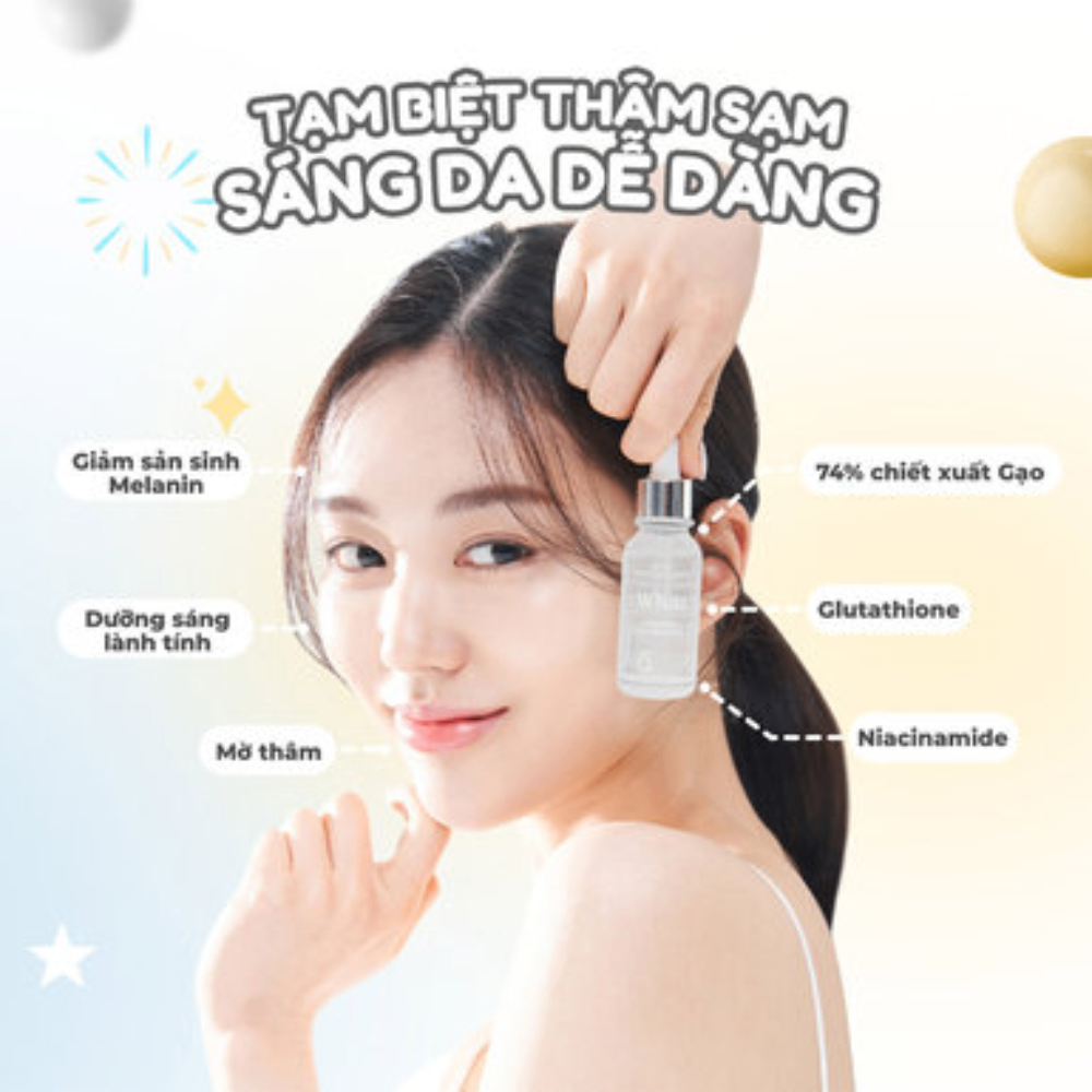Tinh chất dưỡng trắng giảm thâm 9 Wishes Miracle White Ampule -25ml