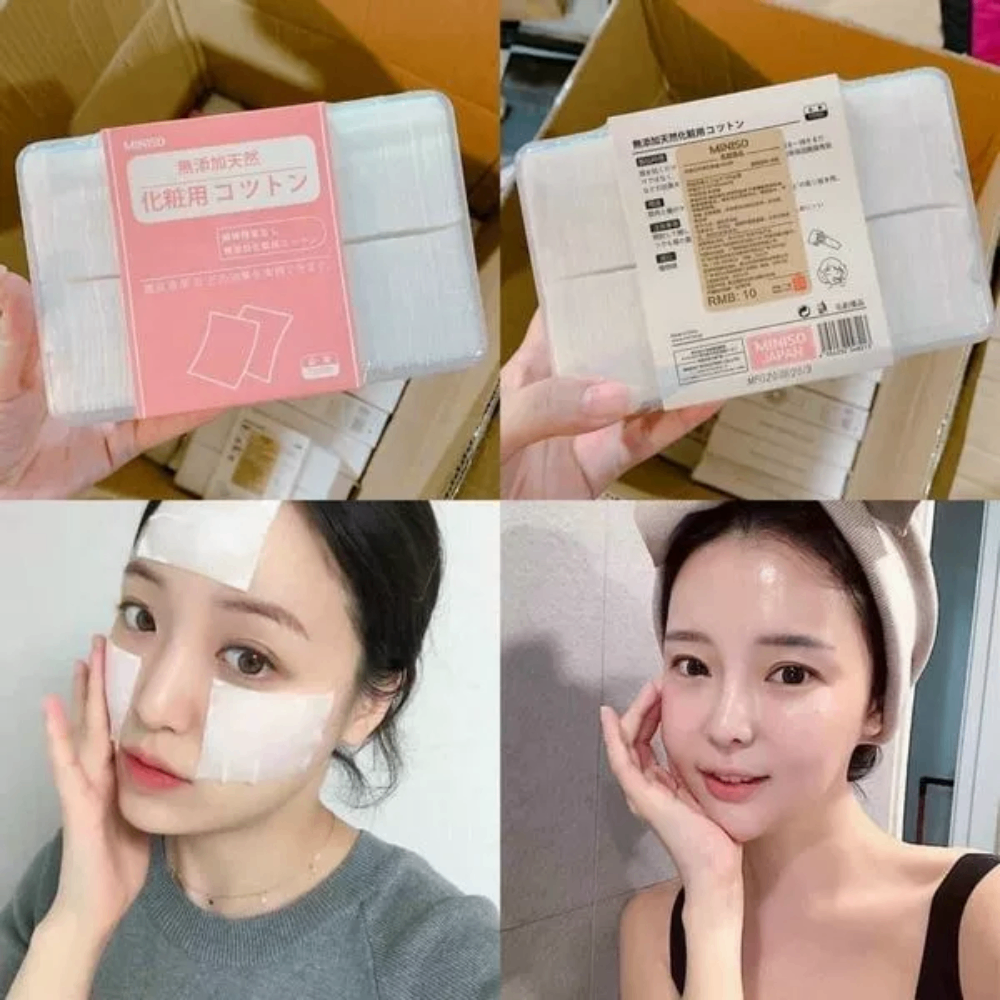 Hộp bông tẩy trang MINISO 1000 miếng mỏng