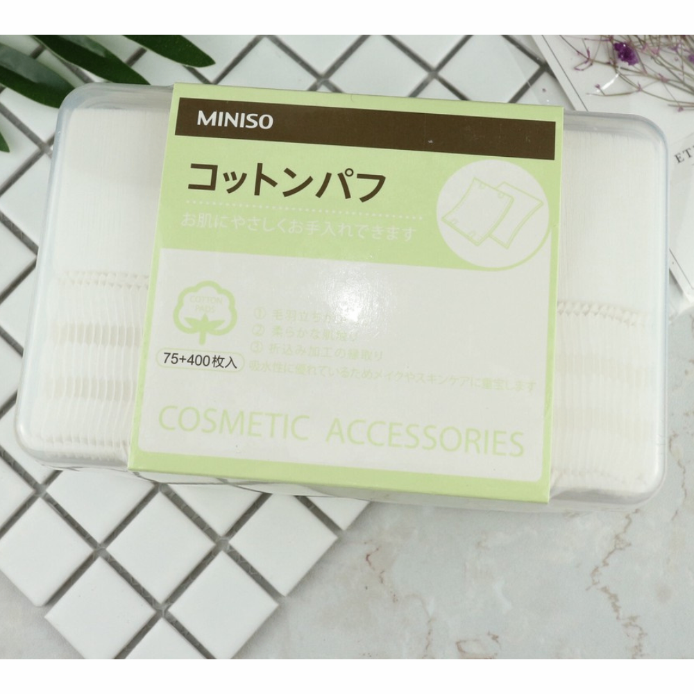 Bông tẩy trang miniso 475