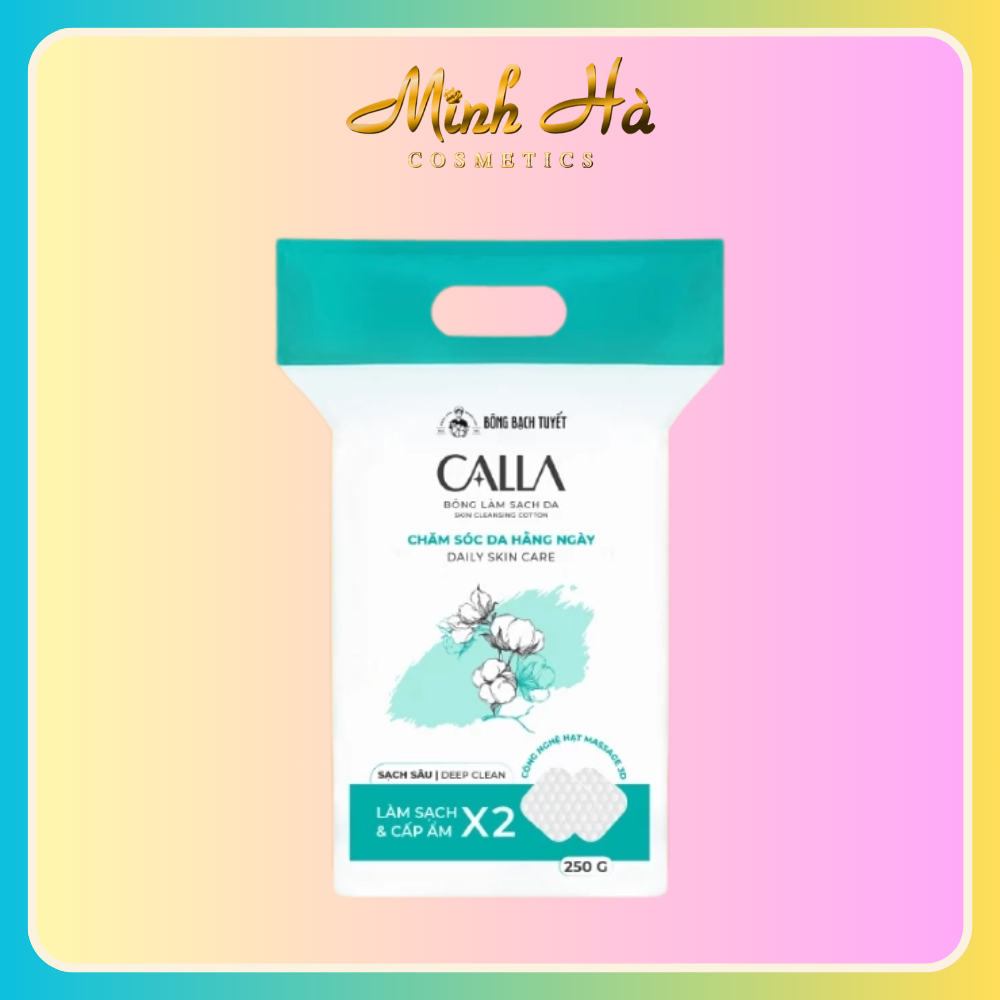 Bông tẩy trang Bông Bạch Tuyết Calla 250g chất bông mềm mịn làm sạch sâu