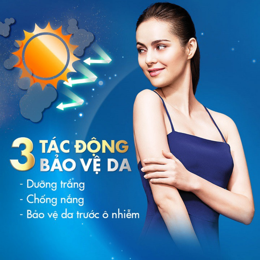 Sữa dưỡng thể Vaseline Healthy White 350ml dưỡng trắng da không nhờn rít