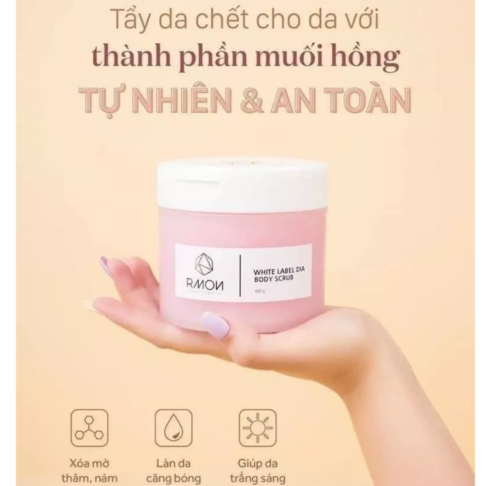 Tẩy Da Chết Body Muối Hồng RMON 400g