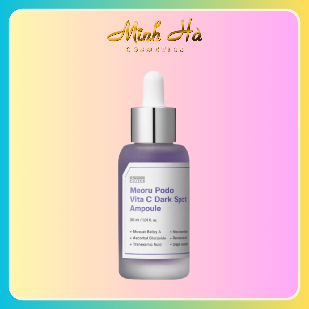 Tinh Chất Nho Đen Sungboon Meoru Podo Vita C Dark Spot Ampoule 30ml