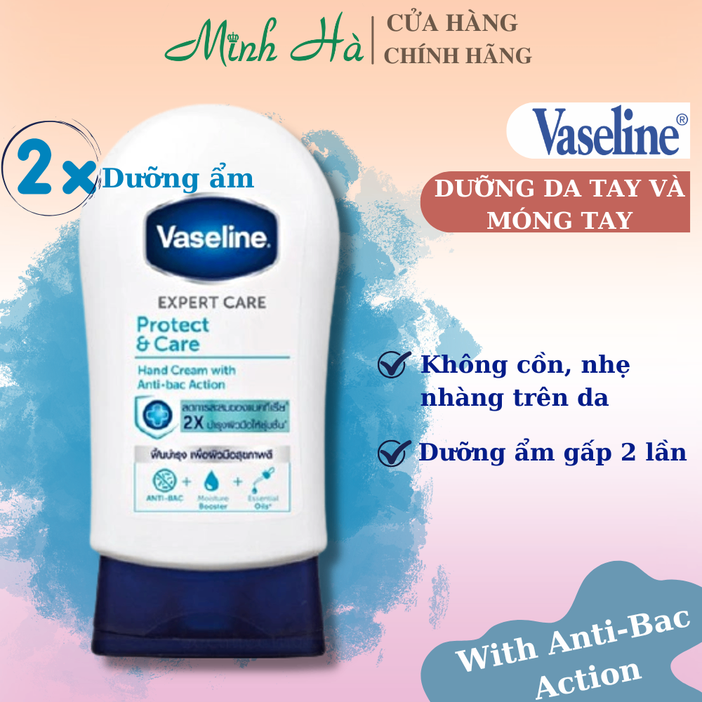 Kem dưỡng da tay và móng Vaseline Healthy Hands and Nails 85ml giúp da tay mịn màng, móng tay khỏe