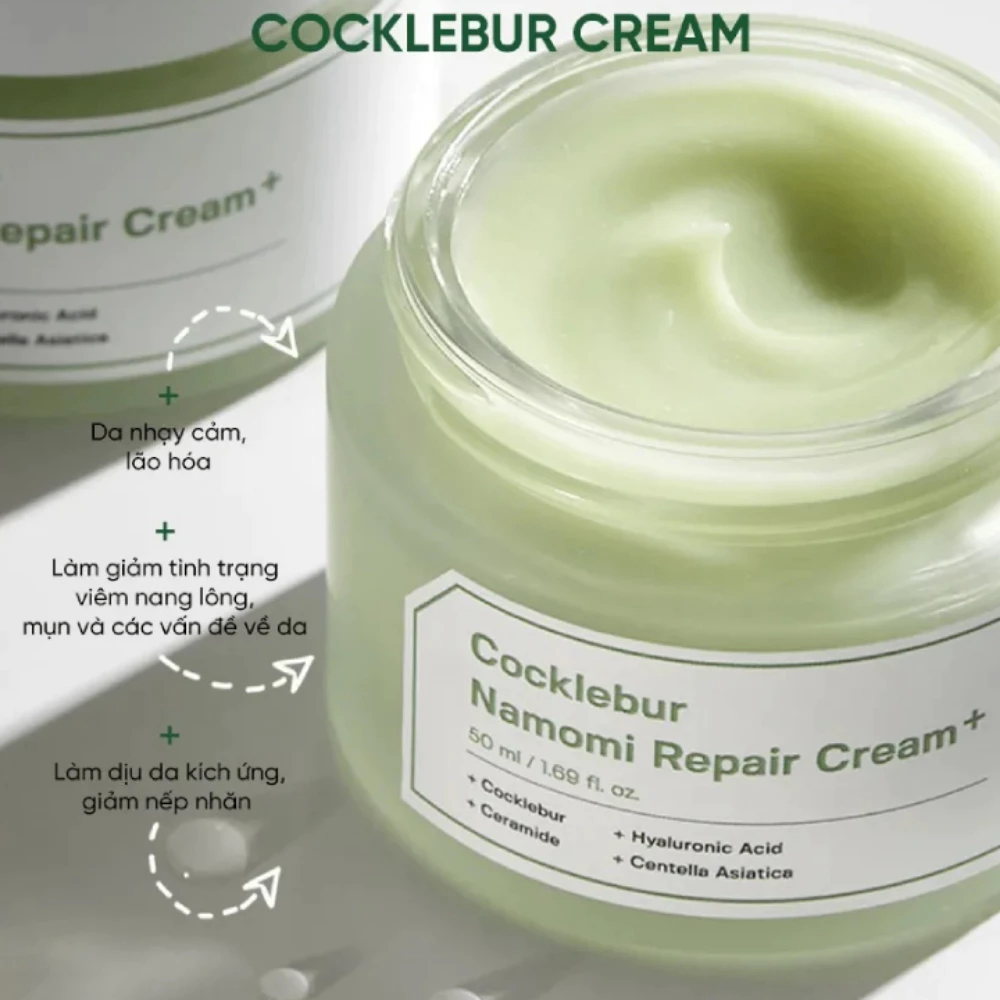 Sungboon Kem dưỡng phục hồi Cocklebur Namomi Repair Cream+ 50ml