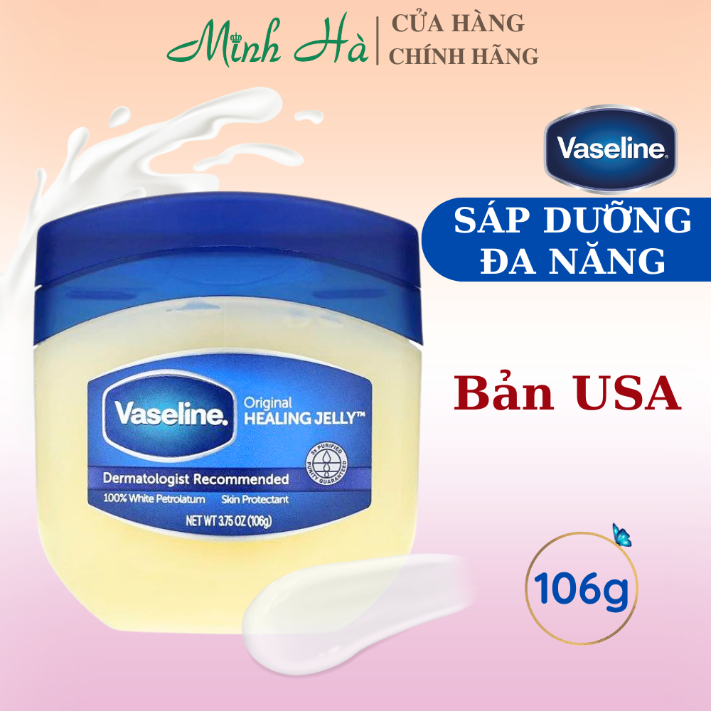 Sáp dưỡng ẩm Vaseline Mỹ 100% Pure Petroleum Jelly Original 49g, 50g, 100g - Đa Năng