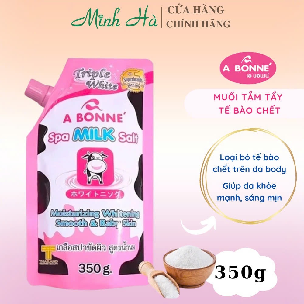 Muối tắm sữa bò tẩy tế bào chết A Bonne Spa Milk Salt 350g Thái Lan