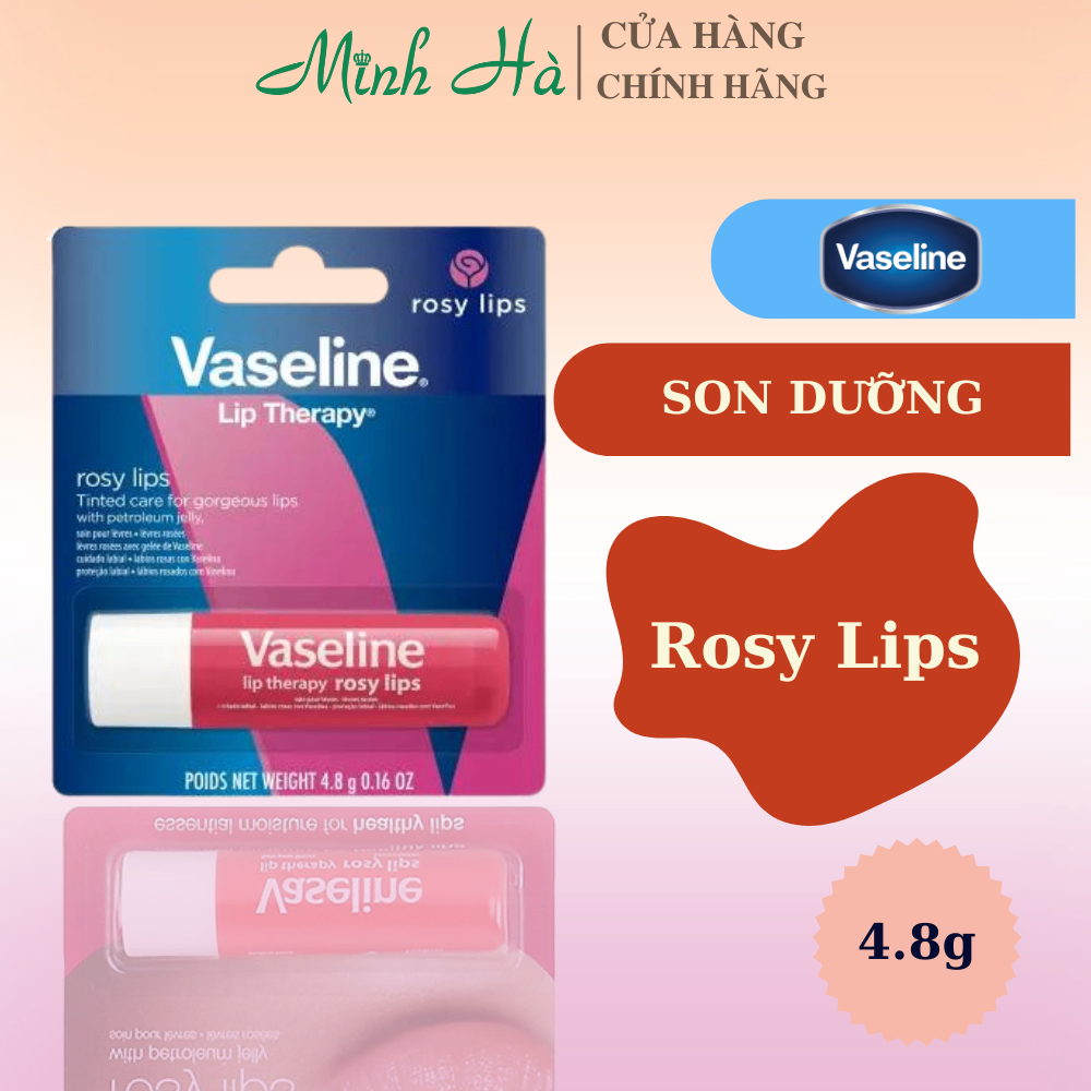 Son dưỡng môi Vaseline Lip Therapy 4.8g dưỡng môi dịu nhẹ và mềm mại tự nhiên