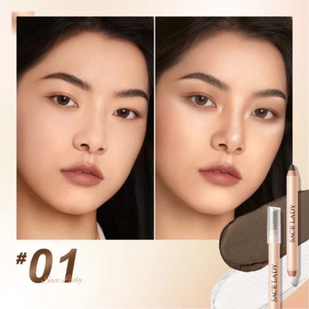 Bút tạo khối Sace Lady hai đầu SL274 3.2g trang điểm mượt mà tự nhiên