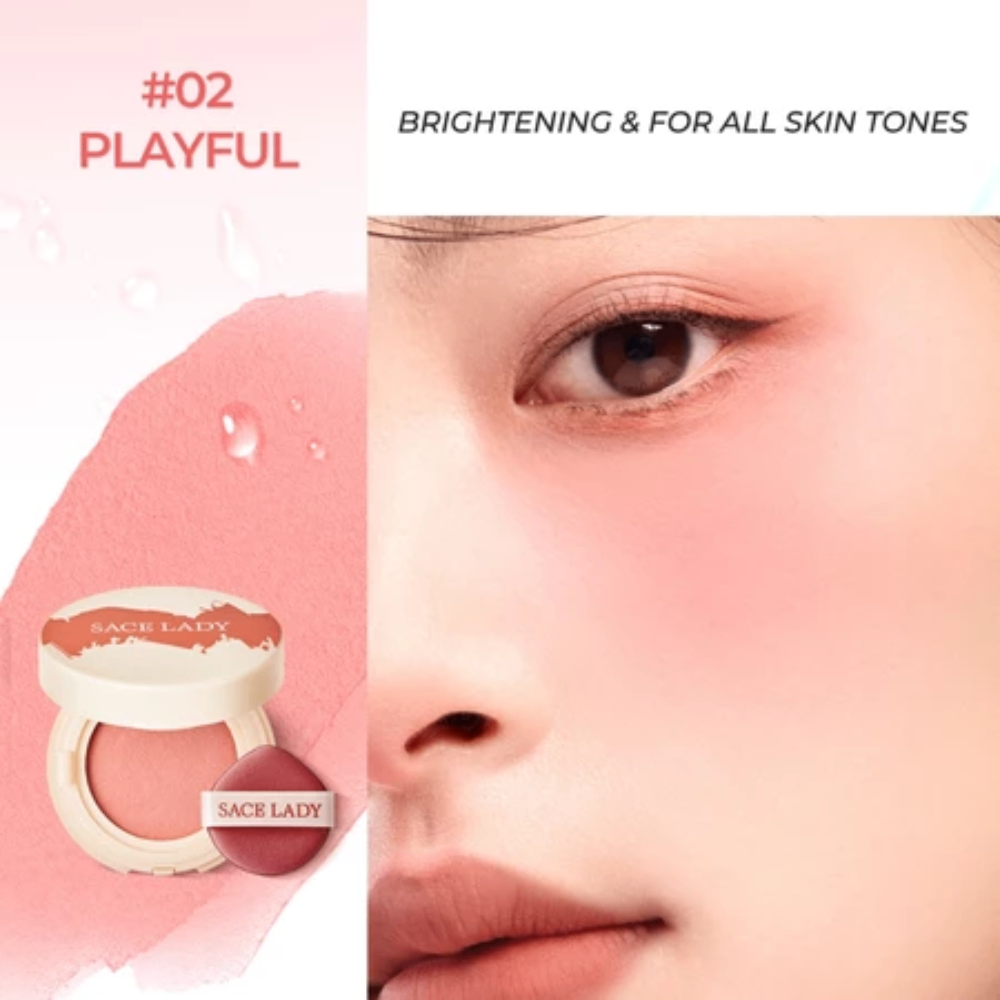 Má hồng dạng kem Sace Lady Air Cushion Clay Blush 3g kết cấu mượt mà lên màu chuẩn