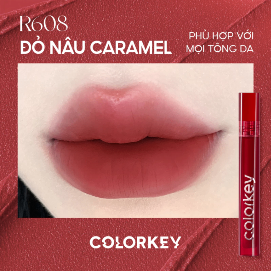 Son kem Colorkey Airy Velvet Lip Lacquer 3g chất son mịn lì mềm mượt trên môi