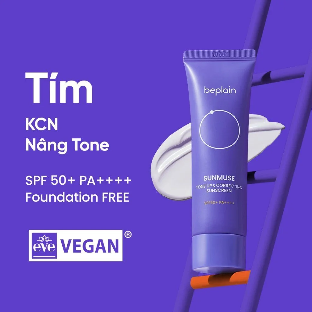 Kem chống nắng Beplain 50ml thuần chay cho các loại da khác nhau