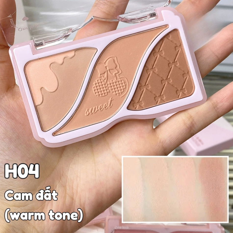 Phấn má Hold Live 3 ô Minor Emotions HL750 9g chất phấn mịn lên màu chuẩn
