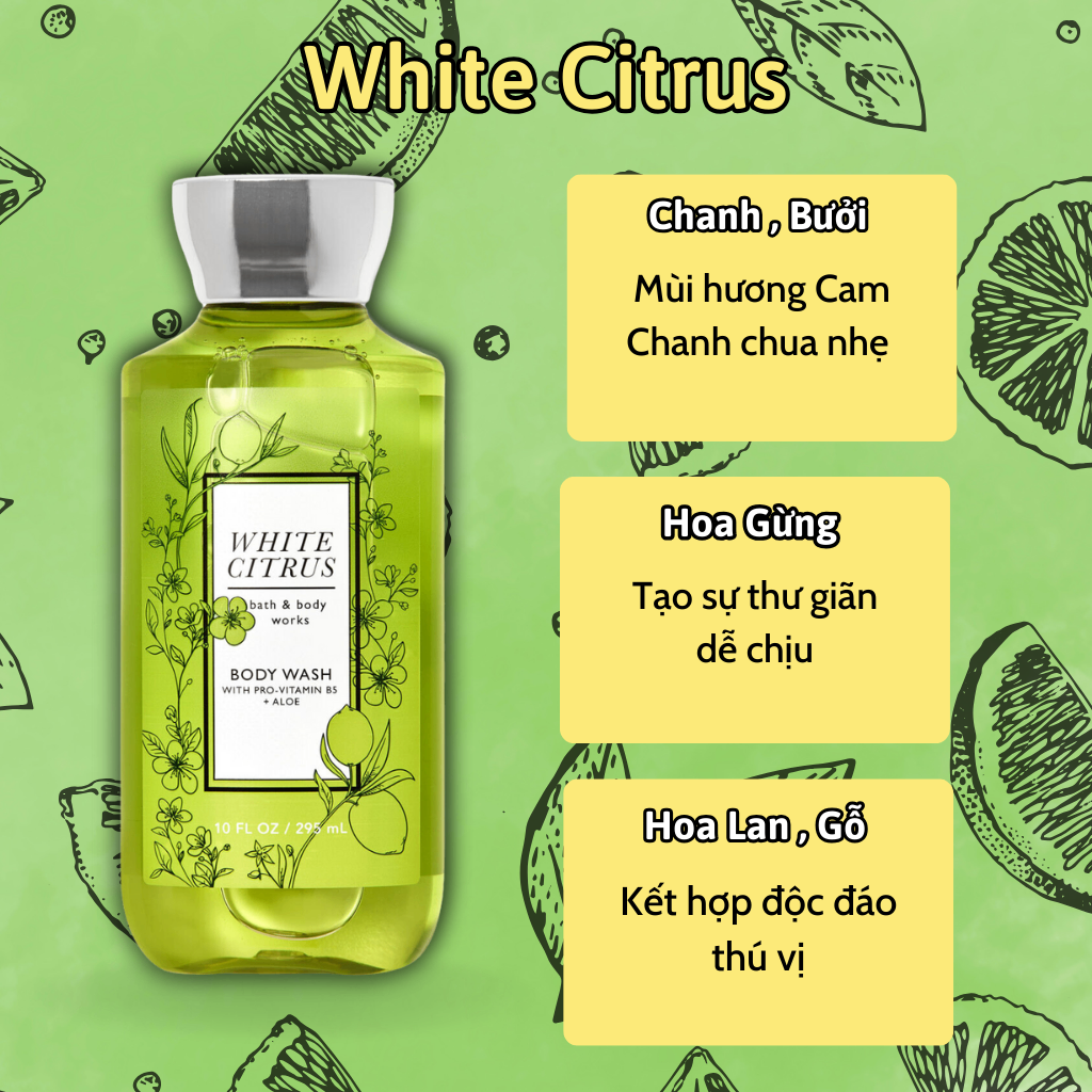 Sữa tắm Bath & Body Works 295ml các loại mùi hương ngọt ngào, sang trọng