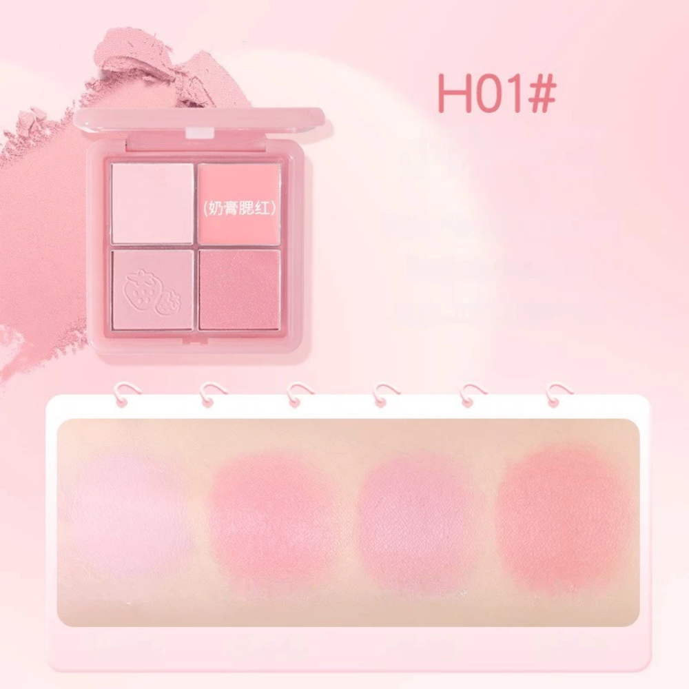 Phấn má hồng Hold live 4 ô Chance On HL707 11.5g lên màu chuẩn lâu trôi