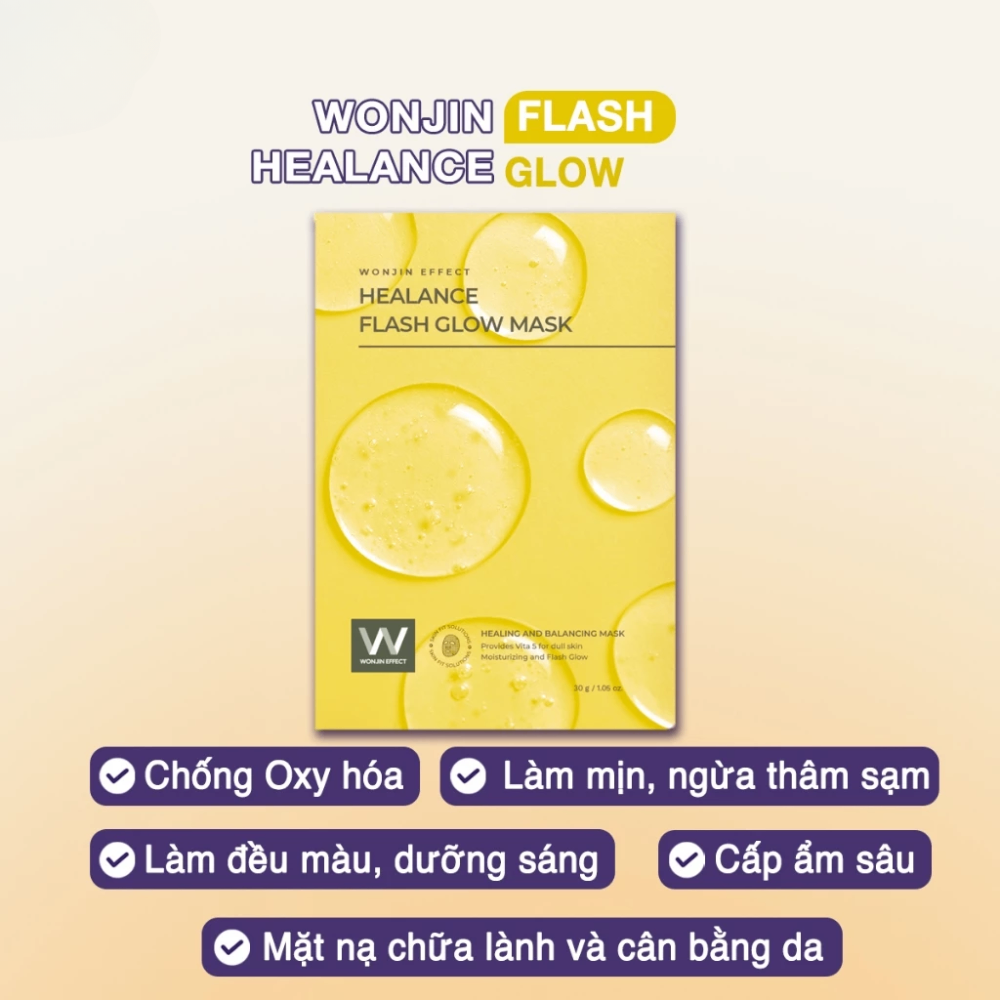 Mặt nạ Wonjin Healance Mask 30g cấp ẩm hỗ trợ dưỡng sáng