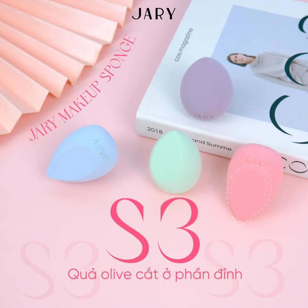Mút trang điểm JARY Makeup Sponge giúp lớp nền mịn màng đều màu