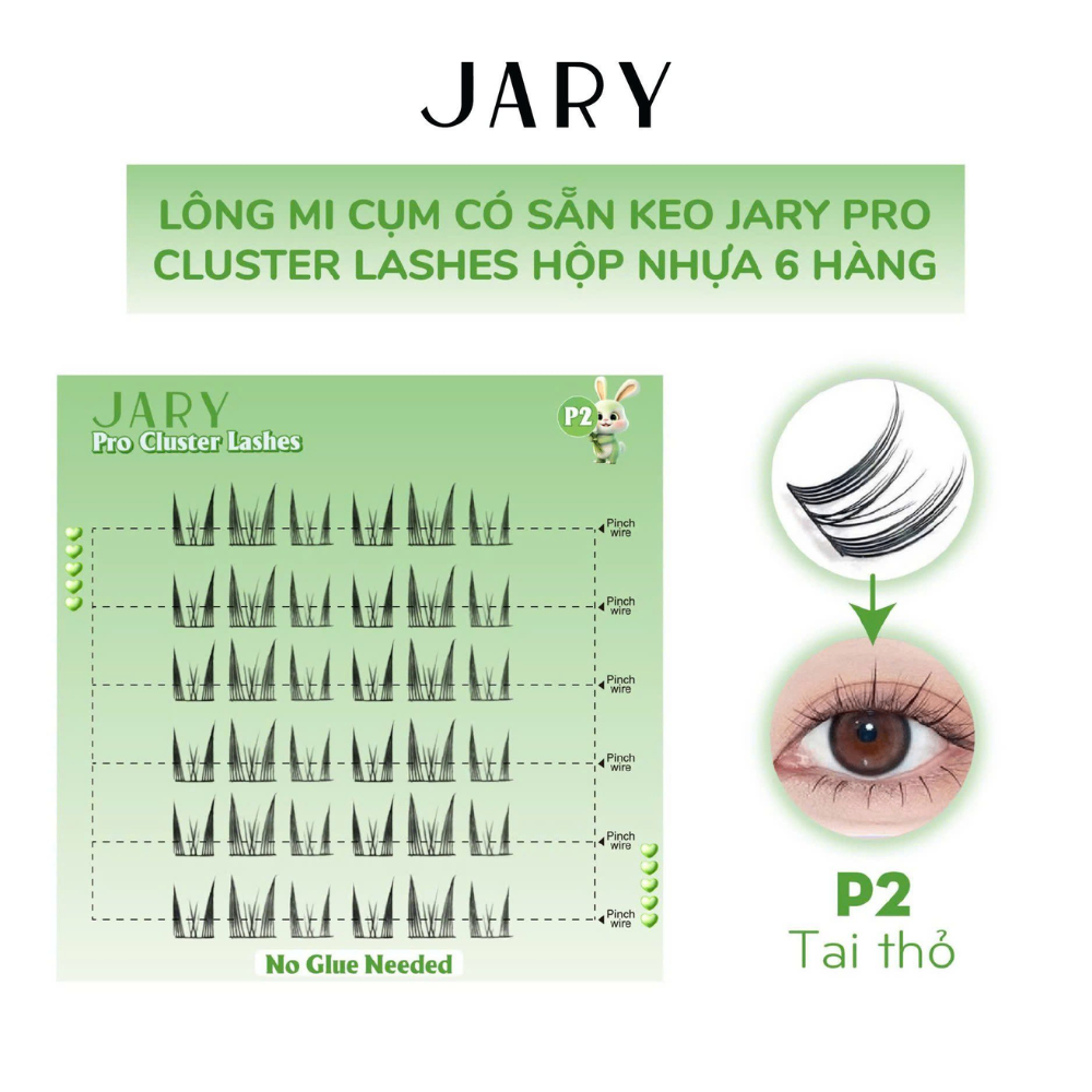 Mi sẵn keo JARY Pro Cluster Lashes tạo hiệu ứng cho đôi mắt thêm cuốn hút