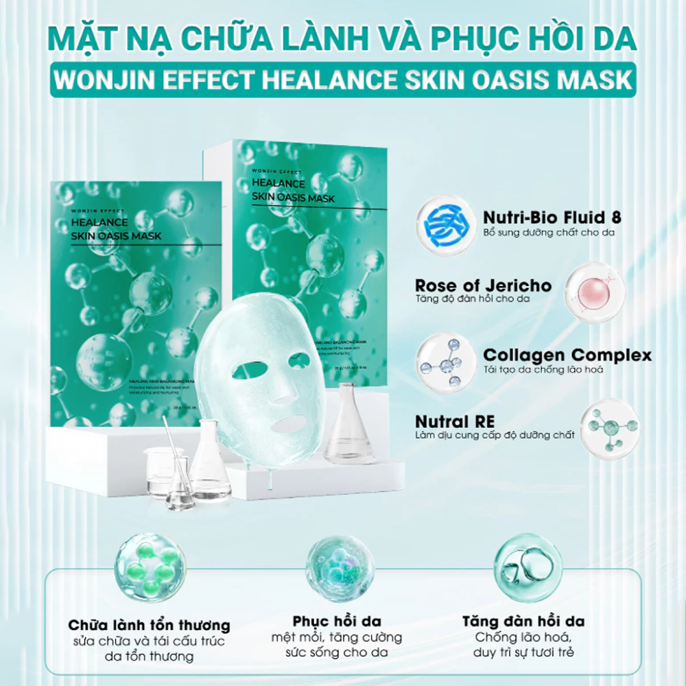 Mặt nạ Wonjin Healance Mask 30g cấp ẩm hỗ trợ dưỡng sáng